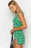 Miranda Green Check Mini Skirt sold by Beginning Boutique