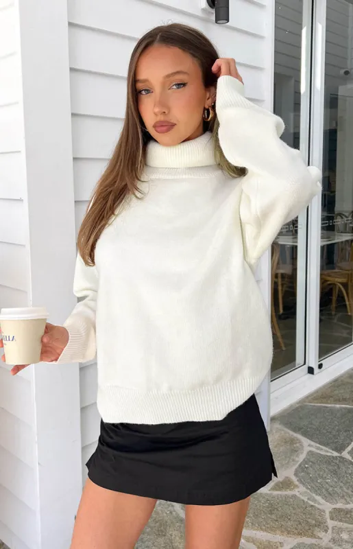 Love Lies Cream Sweater made by Beginning Boutique