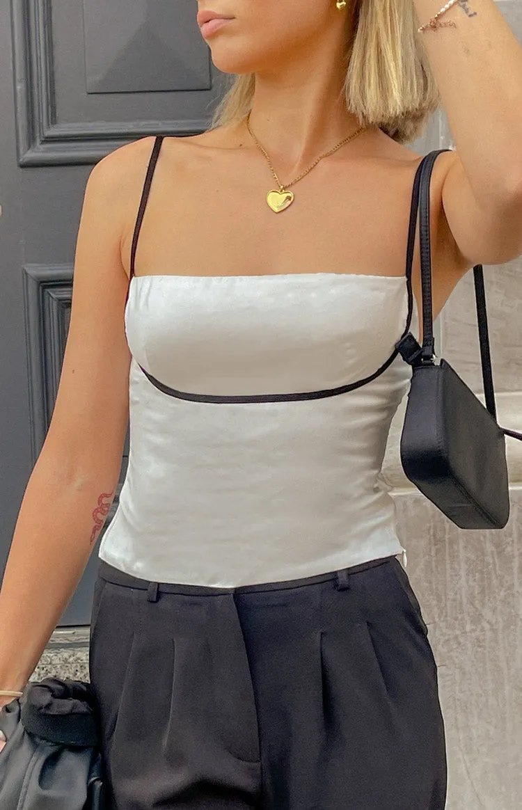 Tamra White Low Back Top sold by Beginning Boutique