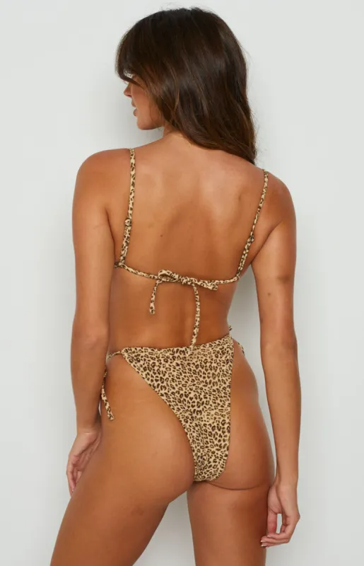 Thrills Mild Animal String Bikini Bottom Desert Gold sold by Beginning Boutique