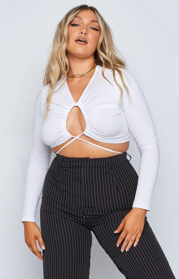 Serena Crop Top White sold by Beginning Boutique