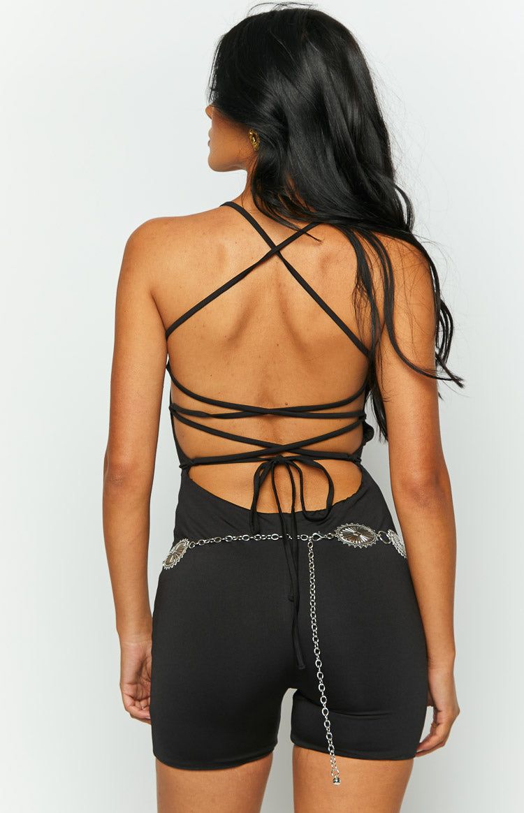 Tokyo City Black Playsuit sold by Beginning Boutique product image thumbnail 5