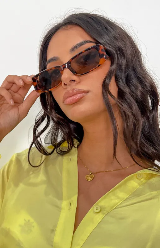 Edith Rectangle Sunglasses Tort sold by Beginning Boutique