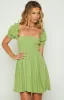 Kharis Green Mini Dress sold by Beginning Boutique