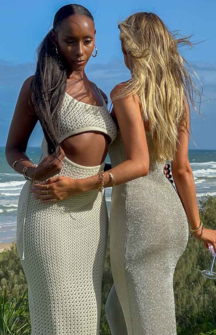 Zuri Beige Crochet Knit Maxi Dress sold by Beginning Boutique product image thumbnail 11