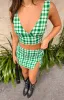 Dahlia Green Check Crop Top sold by Beginning Boutique
