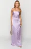 Blaise Lilac Satin Maxi Dress sold by Beginning Boutique