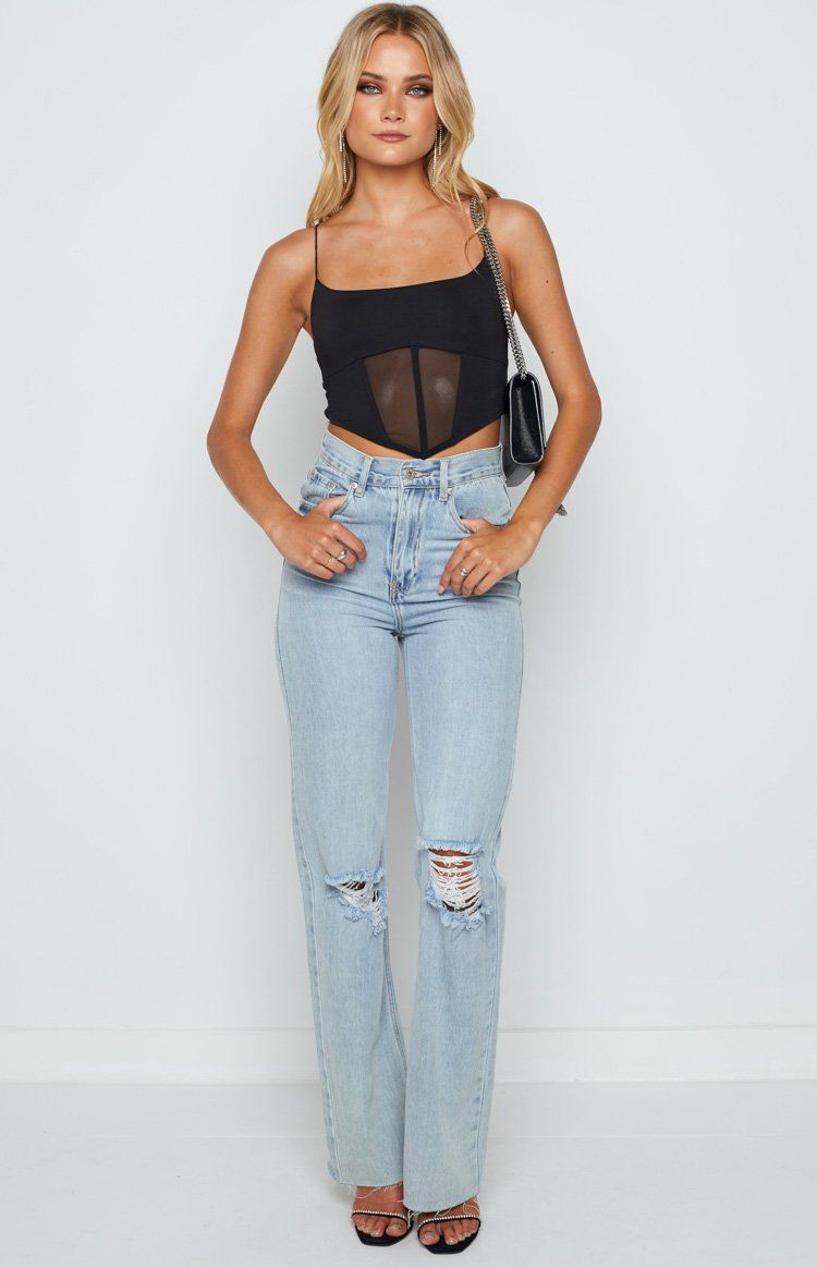 Tammy Black Corset Top sold by Beginning Boutique product image thumbnail 2