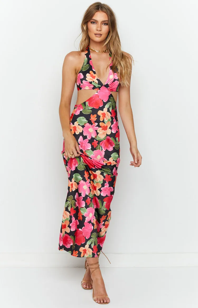 Orchid Floral Printed Midi Dress sold by Beginning Boutique product image thumbnail 3