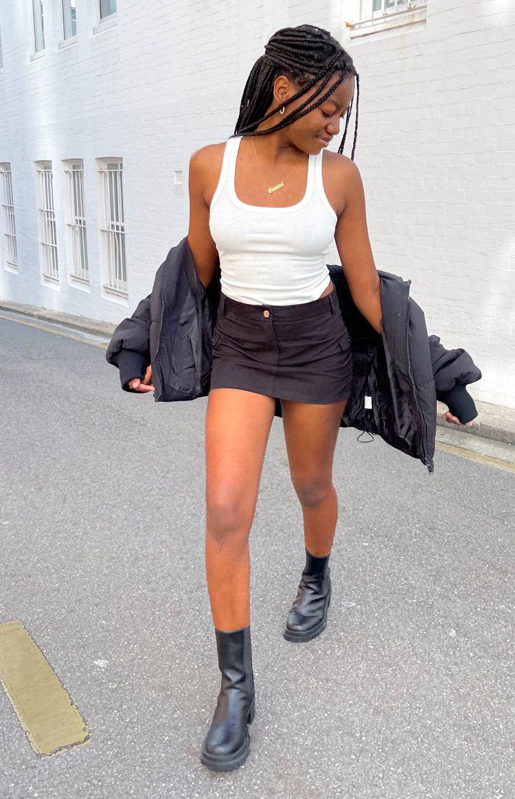 Scout Black Cargo Mini Skirt sold by Beginning Boutique product image thumbnail 2