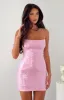 Tao Pink Sequin Lace Up Mini Dress sold by Beginning Boutique