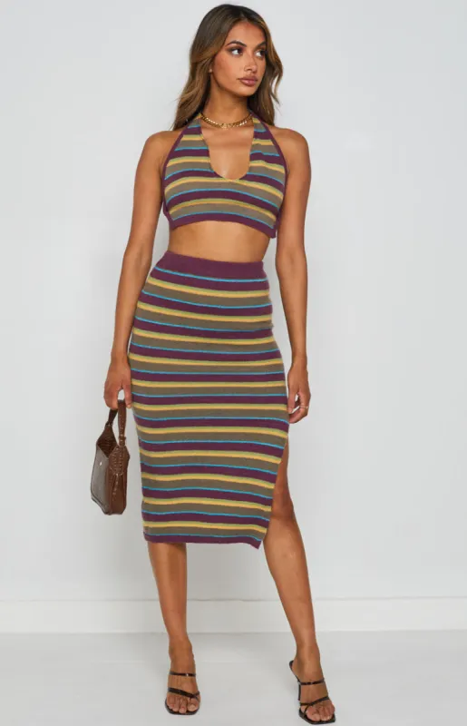 Fauna Knit Midi Skirt sold by Beginning Boutique