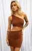 Etta Brown Cut Out Mini Dress sold by Beginning Boutique