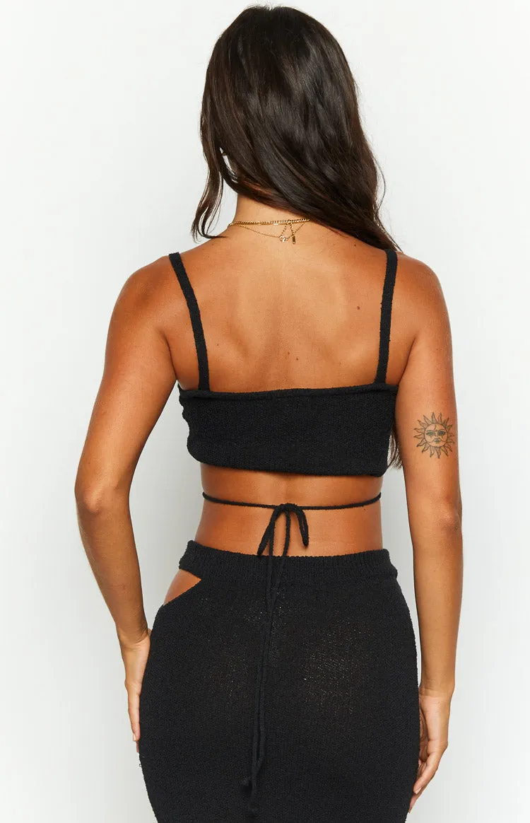 Annabella Black Crop Top sold by Beginning Boutique product image thumbnail 4