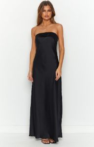 Maiah Black Maxi Dress sold by Beginning Boutique