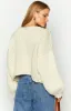Holiday Cream Tie Up Knit Cardigan sold by Beginning Boutique