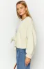 Holiday Cream Tie Up Knit Cardigan sold by Beginning Boutique