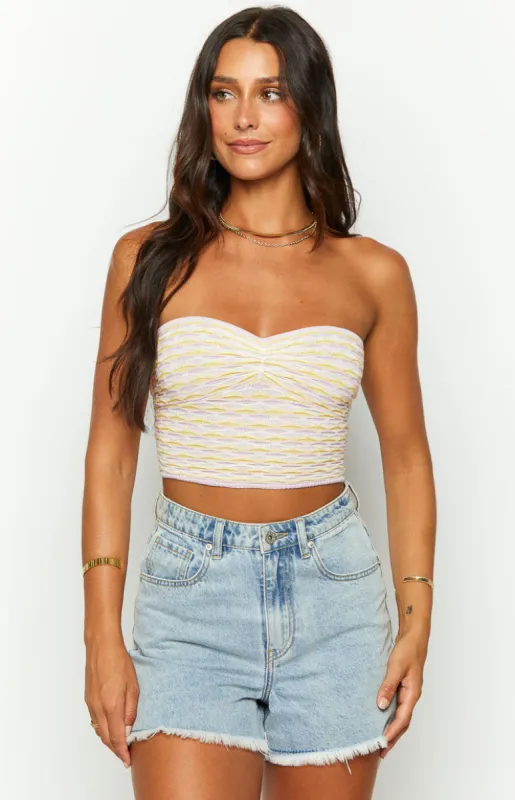 Laylah Multi Knit Tube Crop Top sold by Beginning Boutique