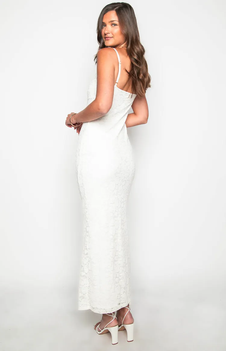 Elora White Lace Maxi Dress sold by Beginning Boutique product image thumbnail 5
