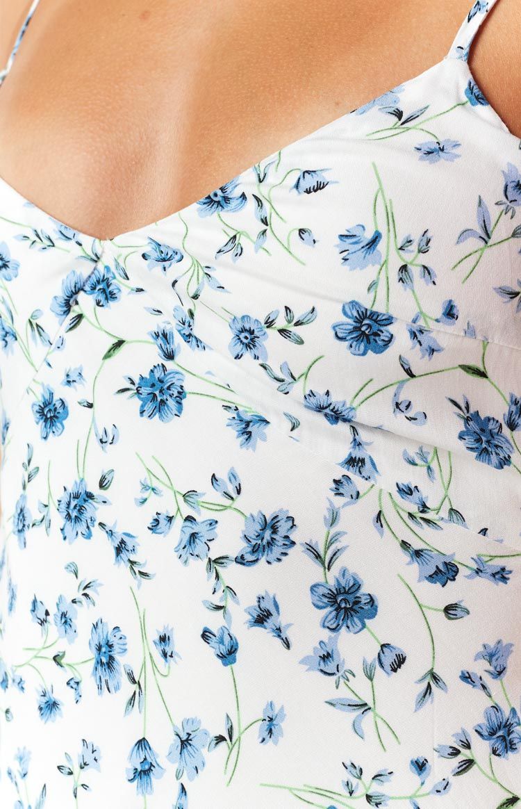 Gemma Midi Dress Blue Floral sold by Beginning Boutique product image thumbnail 6