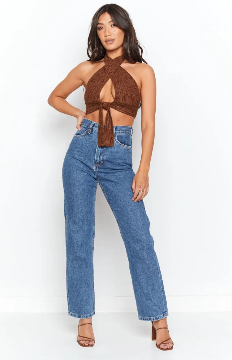 Whitsundays Crop Top Chocolate sold by Beginning Boutique product image thumbnail 4