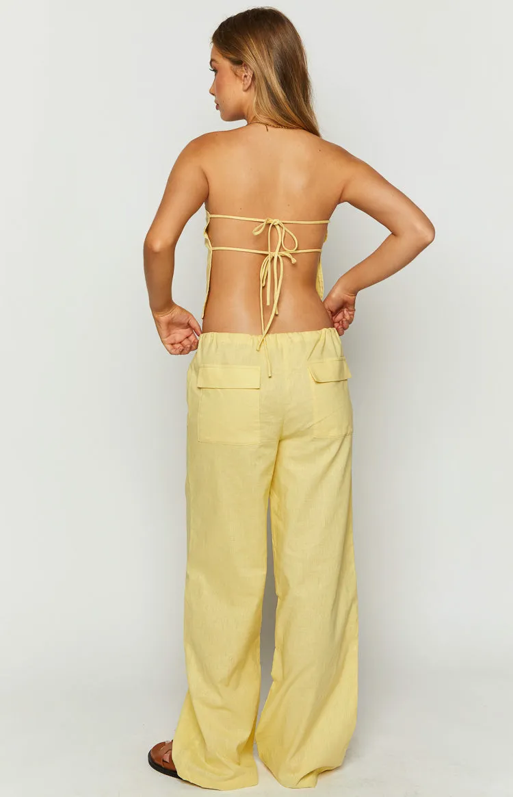 Vienna Yellow Pants sold by Beginning Boutique product image thumbnail 5