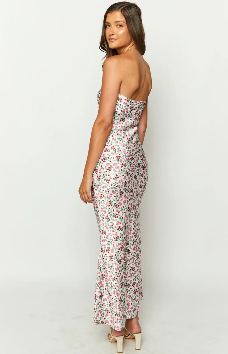 Abbie White Floral Maxi Formal Dress sold by Beginning Boutique product image thumbnail 5
