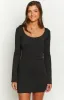 Tory Black Long Sleeve Mini Dress sold by Beginning Boutique