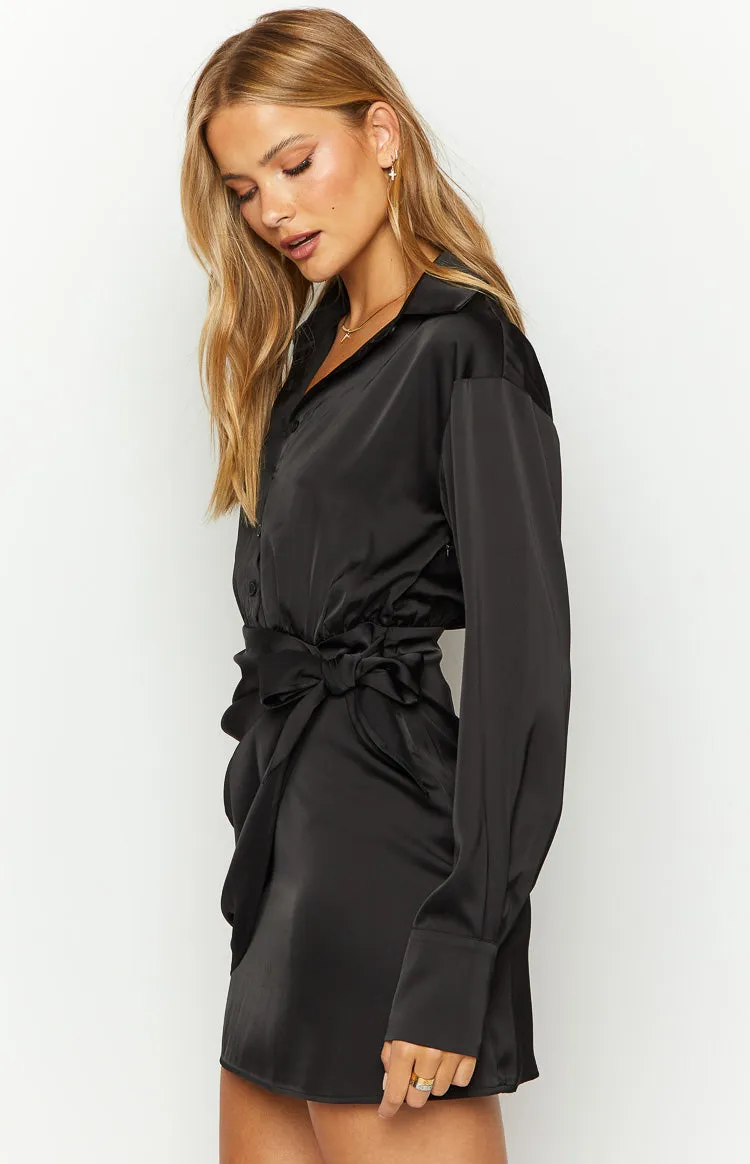 Jane Black Long Sleeve Mini Wrap Dress sold by Beginning Boutique product image thumbnail 4