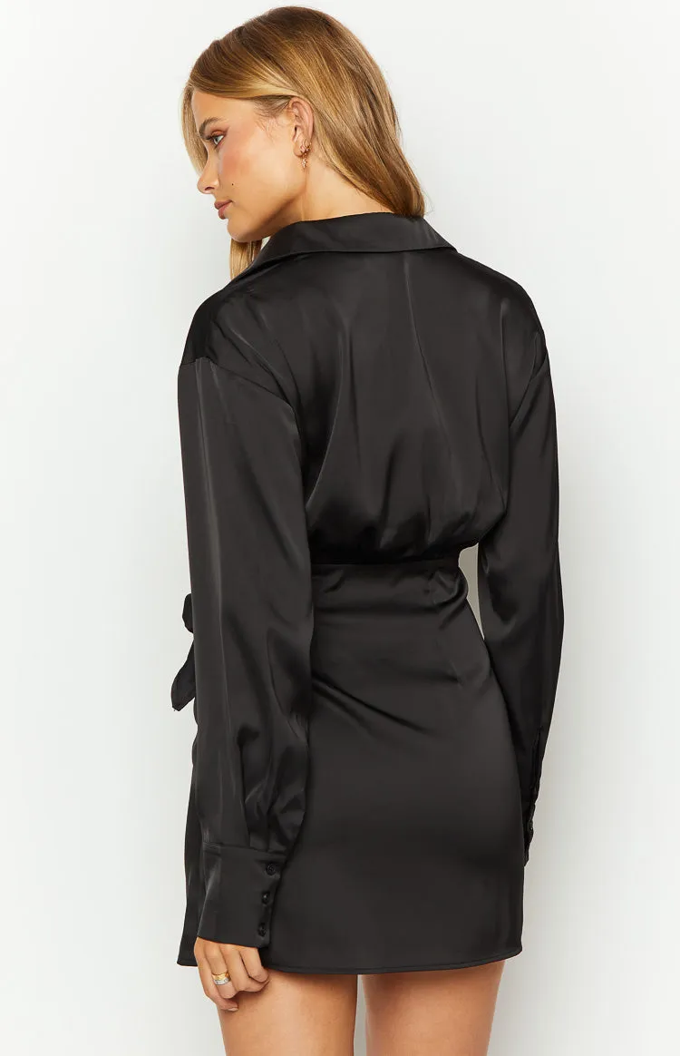 Jane Black Long Sleeve Mini Wrap Dress sold by Beginning Boutique product image thumbnail 5