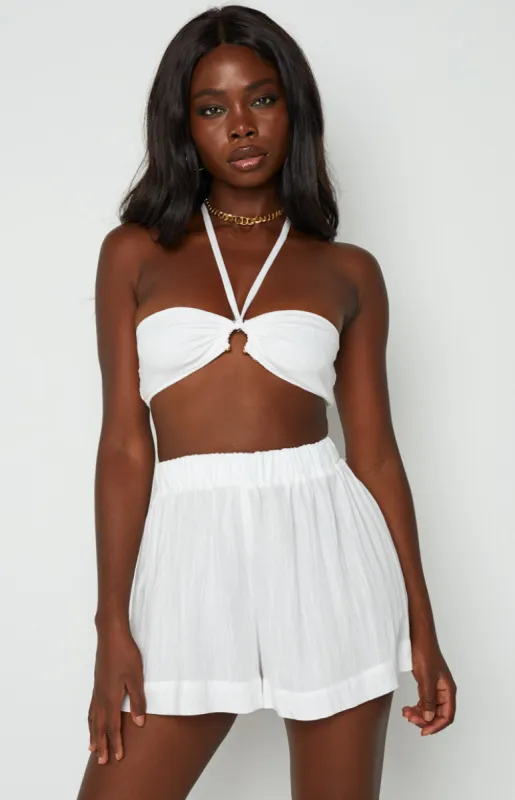 Treasure White Crop Top sold by Beginning Boutique