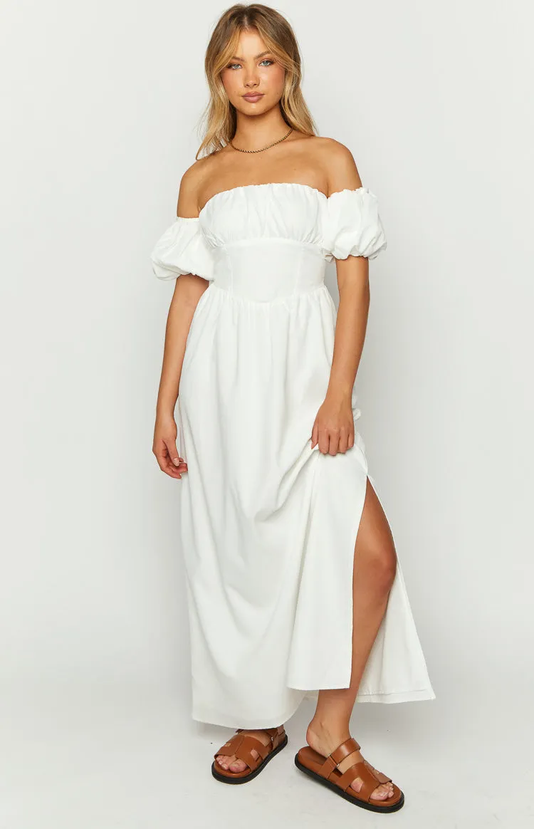Evander White Off The Shoulder Maxi Dress sold by Beginning Boutique product image thumbnail 3
