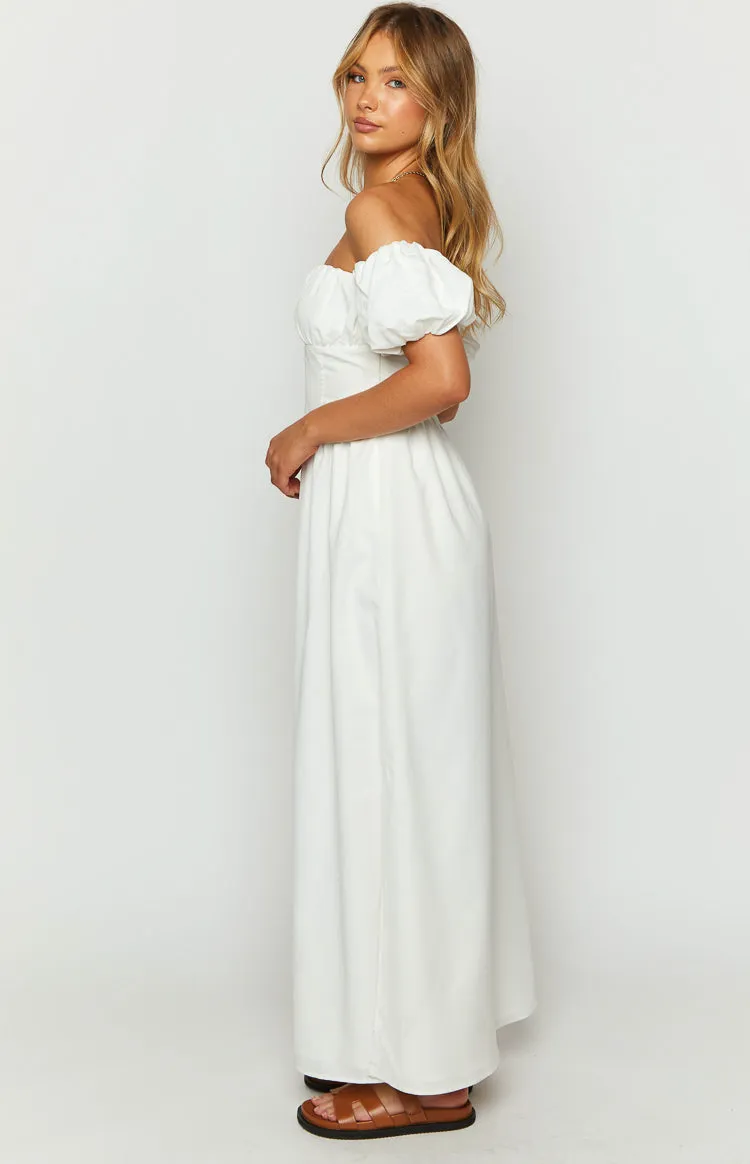 Evander White Off The Shoulder Maxi Dress sold by Beginning Boutique product image thumbnail 4