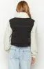 Maelle Black Sherpa Puffer Jacket sold by Beginning Boutique