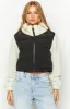 Maelle Black Sherpa Puffer Jacket sold by Beginning Boutique