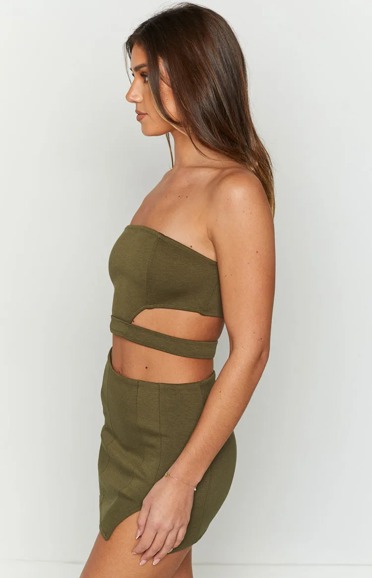 Emerson Green Strapless Crop Top sold by Beginning Boutique product image thumbnail 3
