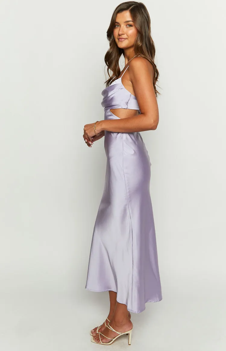 Taleah Lilac Cut Out Maxi Dress sold by Beginning Boutique product image thumbnail 4