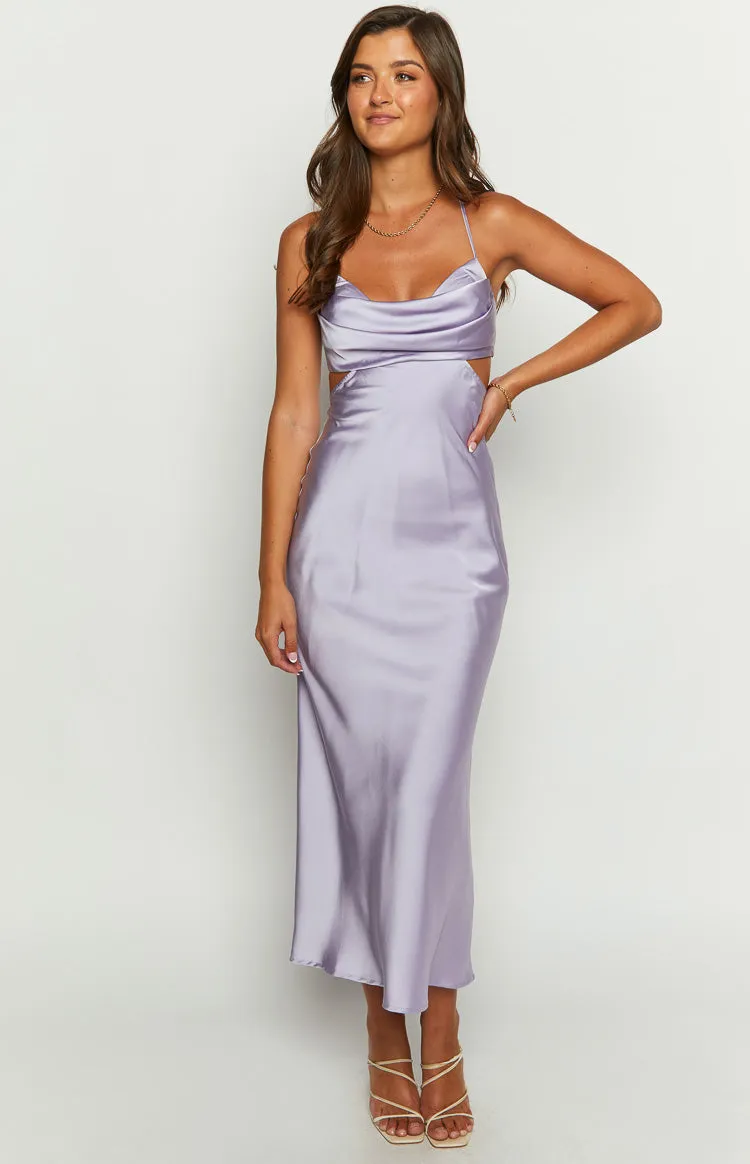 Taleah Lilac Cut Out Maxi Dress sold by Beginning Boutique product image thumbnail 3