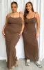 Melrose Brown Maxi Dress sold by Beginning Boutique
