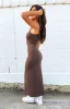 Melrose Brown Maxi Dress sold by Beginning Boutique