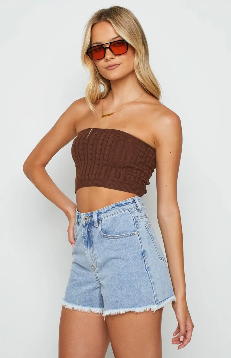 Cassandra Brown Bandeau Top sold by Beginning Boutique product image thumbnail 5