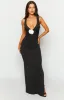 Harlow Black V-Neck Maxi Dress sold by Beginning Boutique