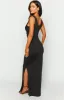 Harlow Black V-Neck Maxi Dress sold by Beginning Boutique