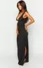 Harlow Black V-Neck Maxi Dress sold by Beginning Boutique