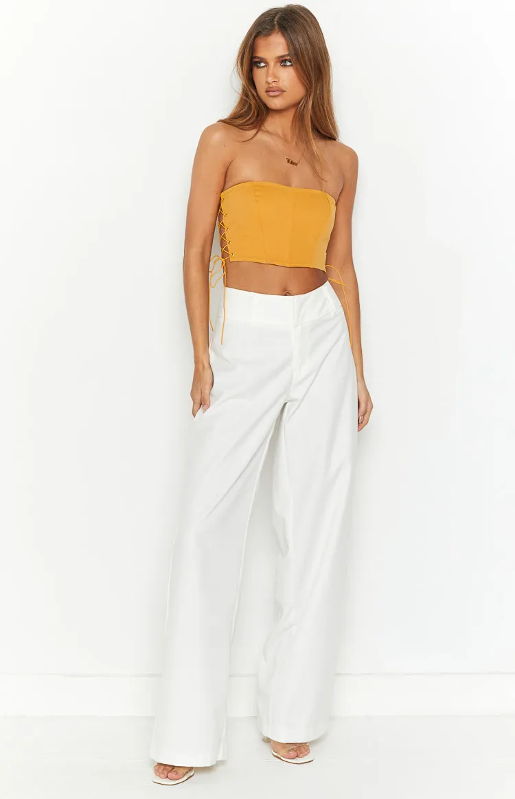 Serendipity Yellow Strapless Corset Top sold by Beginning Boutique product image thumbnail 5