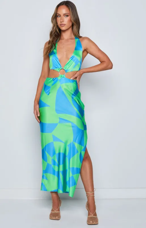 Underwater Green Print Midi Dress sold by Beginning Boutique