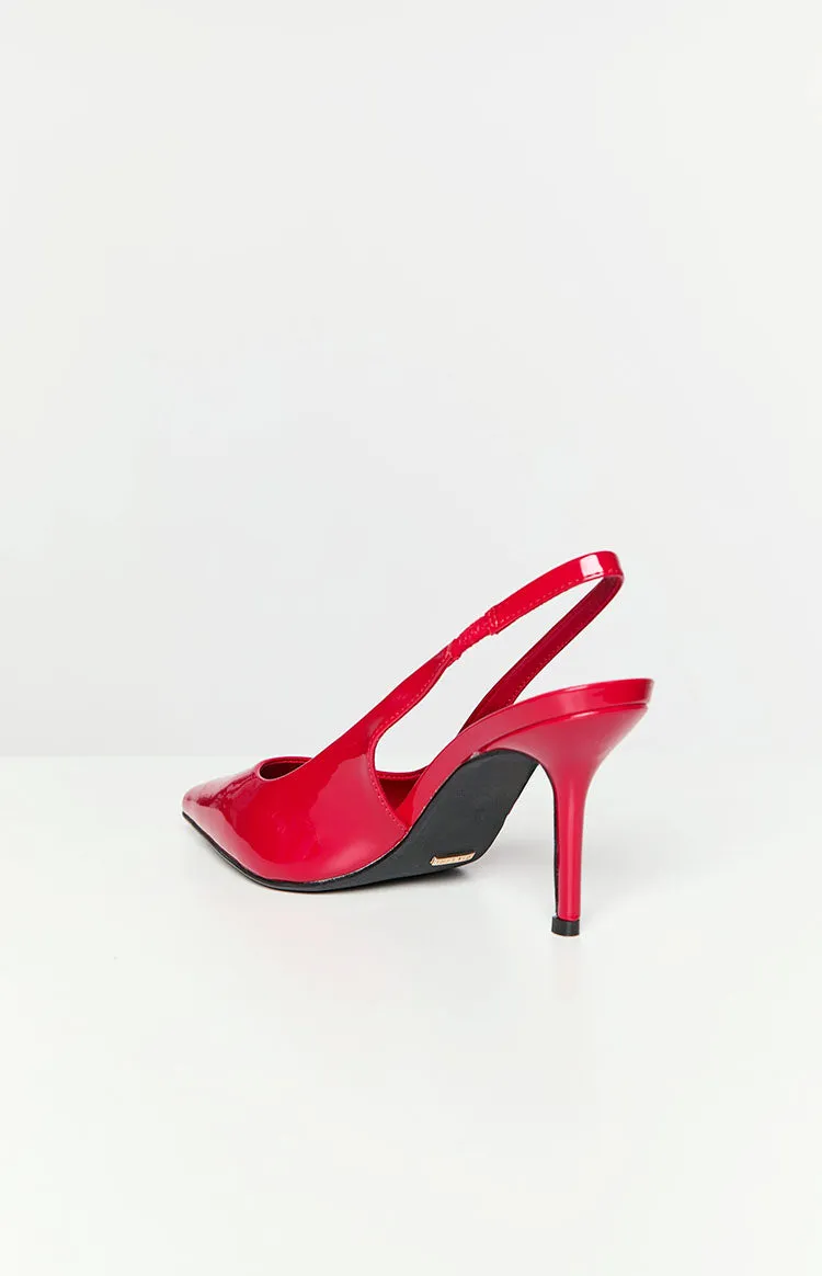 Billini Blondie Strawberry Red Patent Heels sold by Beginning Boutique product image thumbnail 4