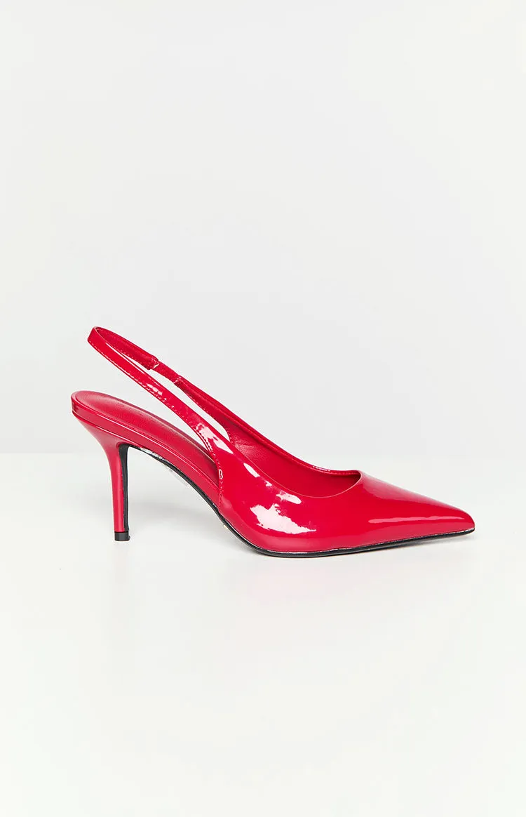 Billini Blondie Strawberry Red Patent Heels sold by Beginning Boutique product image thumbnail 2