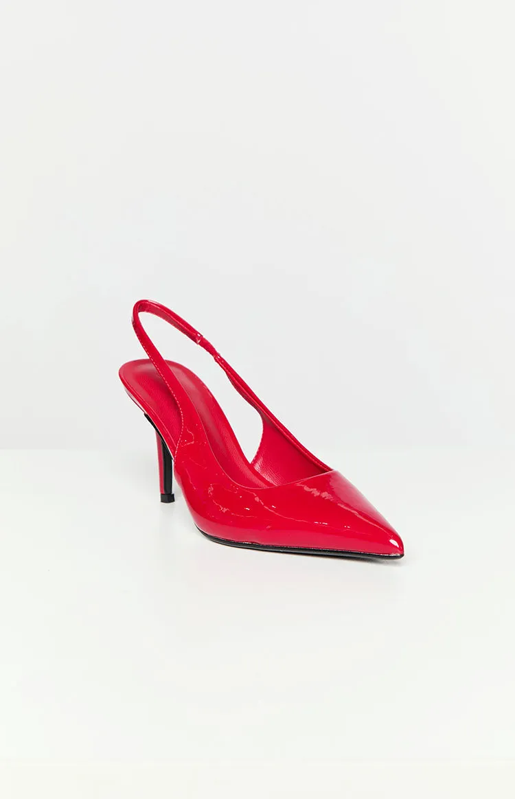 Billini Blondie Strawberry Red Patent Heels sold by Beginning Boutique product image thumbnail 3