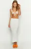 Kasey White Knit Maxi Skirt sold by Beginning Boutique